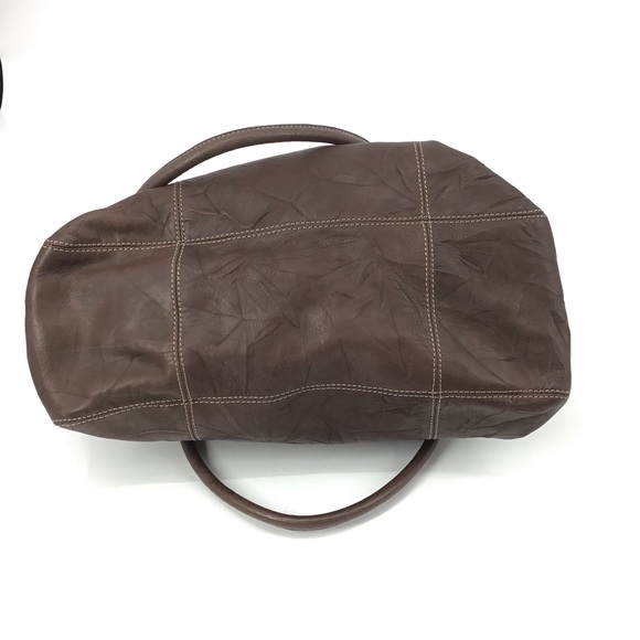 J Jill Brown Textured Embossed Leather Tote - Picture 9 of 16